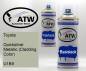 Preview: Toyota, Quicksilver Metallic (Cladding Color), U1B9: 400ml Sprühdose + 400ml Klarlack - Set, von ATW Autoteile West.